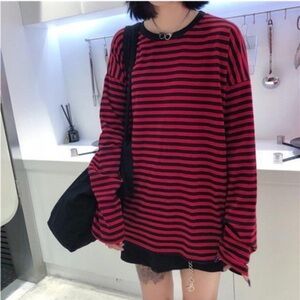 PacSun Red and Black Striped Mini Dress